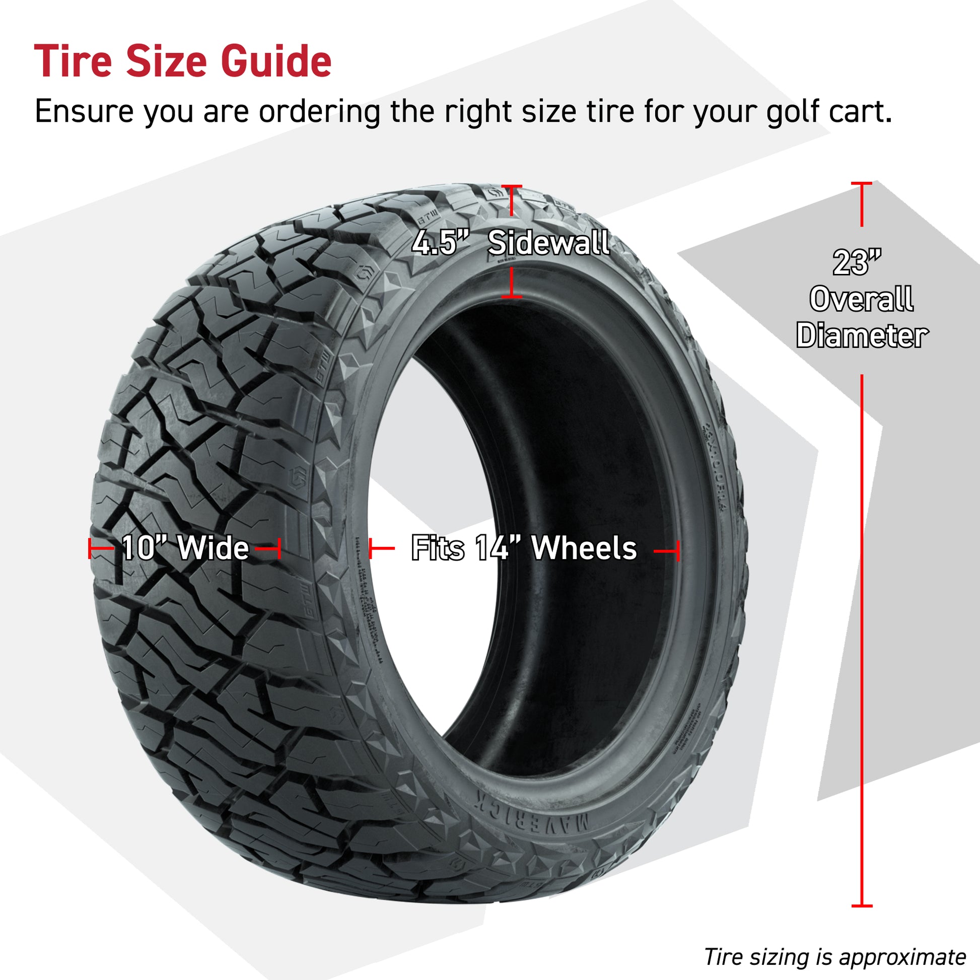 GTW Maverick Radial A/T Tire - 23x10R14