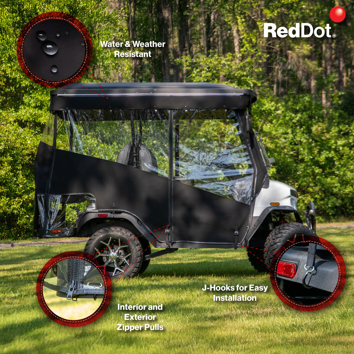 RedDot Denago Nomad XL 2+2 Linen 3-Sided Track Style Enclosure & Valance