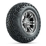 GTW® Shogun Chrome 14 in Wheels with 23x10-14 Predator All-Terrain Tires – Full Set