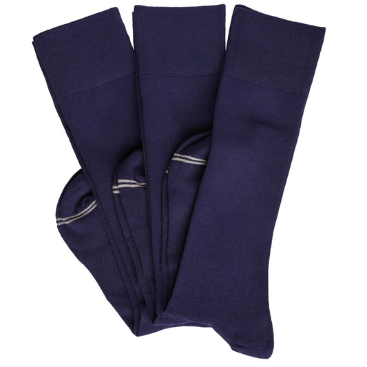 Elton 3-Pack - Navy Dress Socks