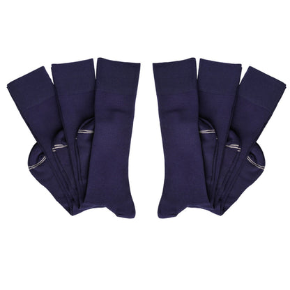 Elton 6-Pack - Navy Dress Socks