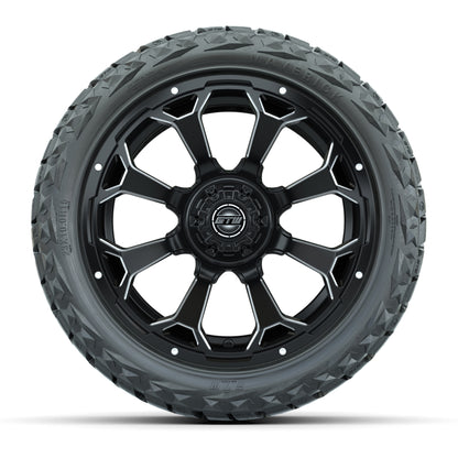 GTW Raven Matte Black 15 in Wheels with 23x10.00-R15 Maverick All-Terrain Tires – Full Set