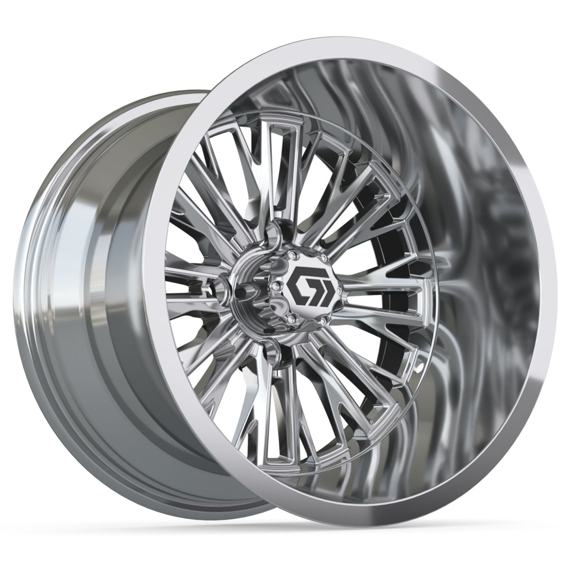 Viper Ultra-Wide 14 inch GTW golf cart wheel - Chrome