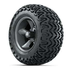 GTW® Godfather Matte Gray 12 in Wheels with 23X10.5-12 Predator All-Terrain Tires – Full Set