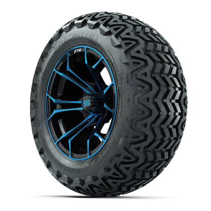 GTW Spyder Blue/Black 14 in Wheels with 23x10-14 GTW Predato - 3/4 view