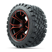 GTW Spyder Red/Black 14 in Wheels with 22x10-14 GTW Timberwo - 3/4 view