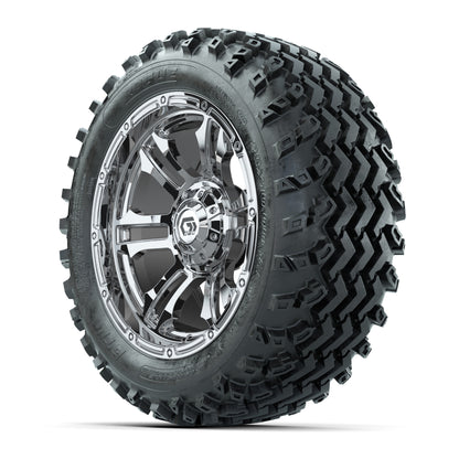 GTW® Shogun Chrome 14 in Wheels with 23X10-14 Rogue All-Terr - 3/4 view
