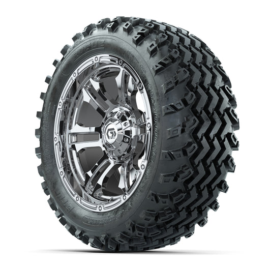 GTW® Shogun Chrome 14 in Wheels with 23X10-14 Rogue All-Terr - 3/4 view