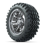 GTW® Shogun Chrome 14 in Wheels with 23X10-14 Rogue All-Terr - 3/4 view