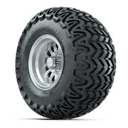 GTW Medusa Silver and Machined Wheels with 22in Predator A-T Tires - 10 Inch