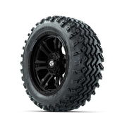 GTW® Shogun Gloss Black 14 in Wheels with 23X10.00-14 Rogue  - 3/4 view