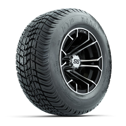 GTW Spyder Machined/Black 10 in Wheels with 205/50-10 Mamba Street Tires – Full Set