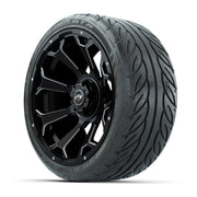 GTW Raven Matte Black/Ball Mill 15 in Wheels with 215/40-R15 - 3/4 view