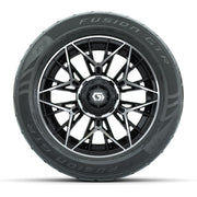 GTW® Stellar Black/Machined 14 in Wheels with 255/45-R14 Fus - front view