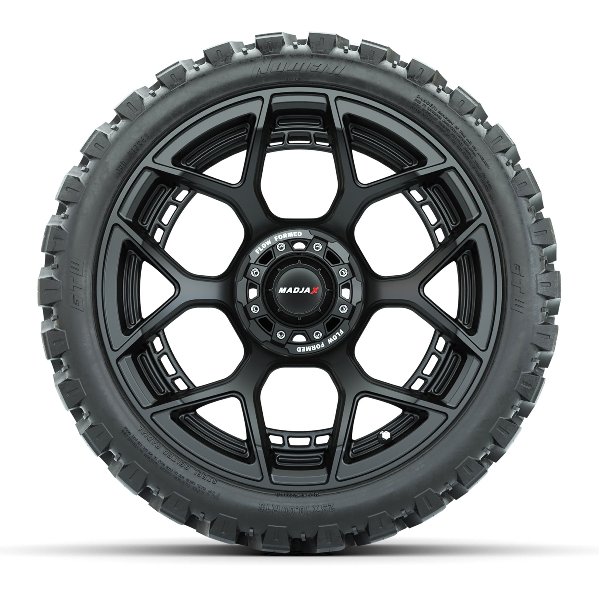 Set of (4) 15" MadJax® Flow Form Evolution Matte Black Wheels with GTW® Nomad Off Road Tires