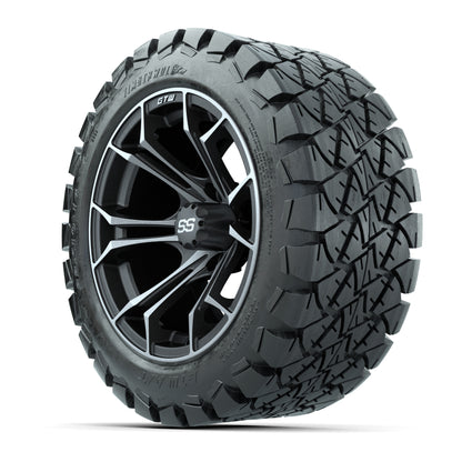 GTW Spyder Matte Grey 14 in Wheels with 22x10-14 GTW Timberw - 3/4 view