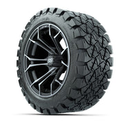 GTW Spyder Matte Grey 14 in Wheels with 22x10-14 GTW Timberw - 3/4 view