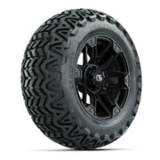GTW® Graffiti Gloss Black 14 in Wheels with 23x10-14 Predator All-Terrain Tires – Full Set