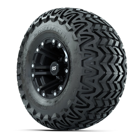 Set of 4 GTW Specter Matte Black Wheels with Predator A-T Tires - 10 Inch