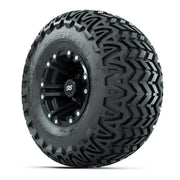 Set of 4 GTW Specter Matte Black Wheels with Predator A-T Tires - 10 Inch