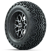 Set of (4) 14 in GTW Vortex Wheels with 23x10-14 GTW Predato - 3/4 view