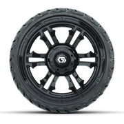 GTW Shogun Gloss Black 14 in Wheels with 205/35-R14 Maverick - front view