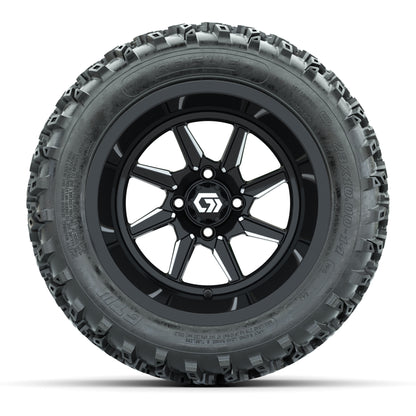 GTW Reaper Black/Machined 14 in Wheels with 23X10-R14 Rogue All-Terrain Tires – Full Set