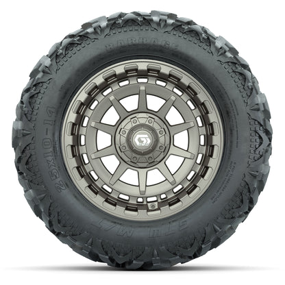 GTW Barricade Bronze 14 in Wheels with 25x10-14 Barrage Mud  - front view