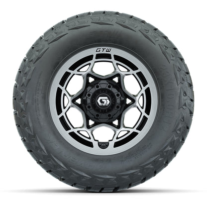 GTW Nexus Black/Machined 12 in Wheels with 23x10.00-R12 Maverick All-Terrain Tires – Full Set
