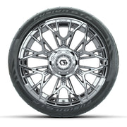 Set of (4) 15 in GTW® Stellar Chrome Wheels with 215/40-R15  - front view