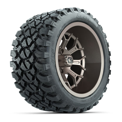GTW Assault Matte Bronze 14 in Wheels with 23X10-R14 Nomad Steel Belt Radial All-Terrain Tires – Full Set