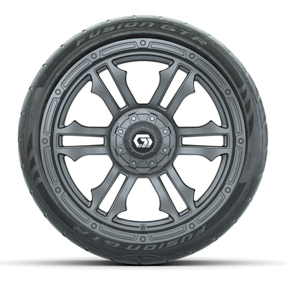 GTW® Shogun Gunmetal 15 in Wheels with 215/40-R15 Fusion GTR - front view