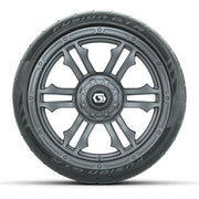 GTW® Shogun Gunmetal 15 in Wheels with 215/40-R15 Fusion GTR - front view
