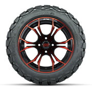 GTW Spyder Red/Black 14 in Wheels with 22x10-14 GTW Timberwo - front view