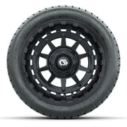 GTW Barricade Black 14 in Wheels with 225/30-14 Mamba Street - front view