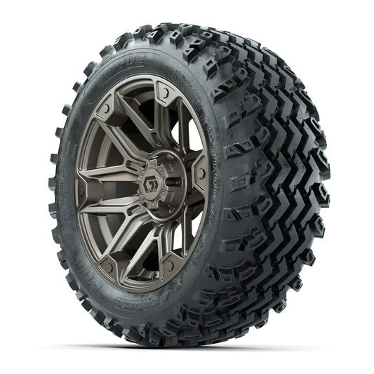GTW® Graffiti Bronze/Black 14 in Wheels with 23X10-14 Rogue  - 3/4 view