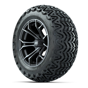 GTW Spyder Matte Grey 14 in Wheels with 23x10-14 GTW Predato - 3/4 view