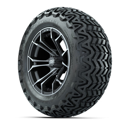 GTW Spyder Matte Grey 14 in Wheels with 23x10-14 GTW Predato - 3/4 view