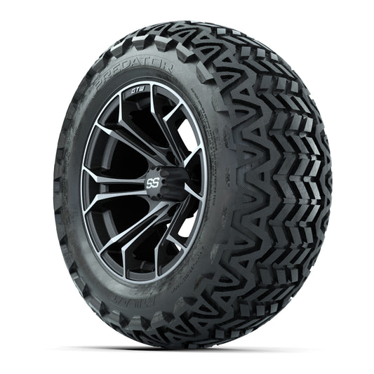 GTW Spyder Matte Grey 14 in Wheels with 23x10-14 GTW Predato - 3/4 view
