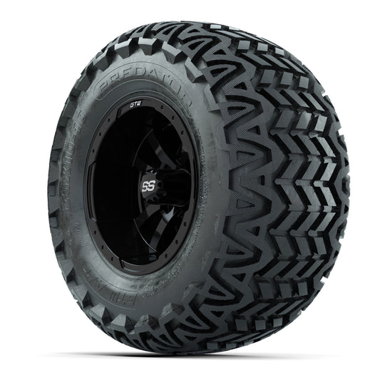 GTW Storm Trooper Black Wheels with 20in Predator A-T Tires - 10 Inch