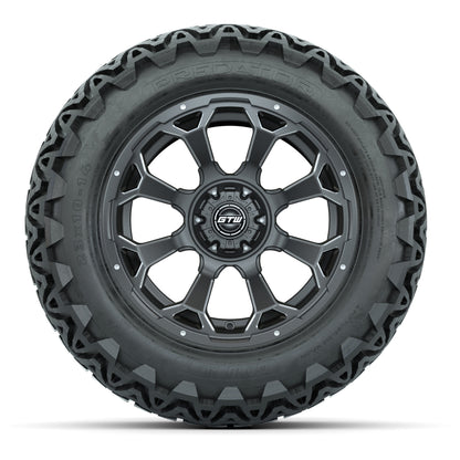 Set of (4) 14 in GTW Raven Wheels with 23x10-14 GTW Predator - front view