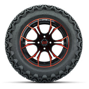 GTW Spyder Red/Black 14 in Wheels with 23x10-14 GTW Predator - front view