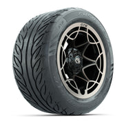 GTW® Nexus Black with Bronze Face 14 in Wheels with 255/45-R14 Fusion GTR Steel Belt Radial Street Tires – Full Set