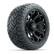 GTW Raven Matte Black 14 in Wheels with 23x10.00-R14 Maverick All-Terrain Tires – Full Set
