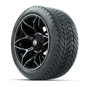 Set of (4) 14 in GTW® Stellar Machined & Black Wheels wi - 3/4 view