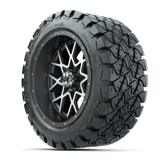 Set of (4) 14 in GTW Vortex Wheels with 22x10-14 GTW Timberw - 3/4 view