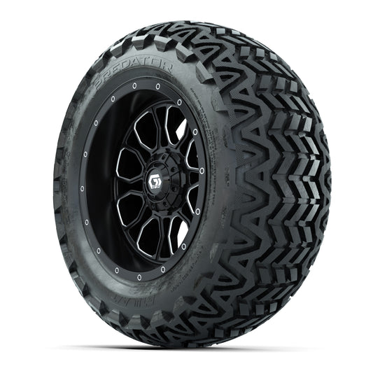 Set of (4) 14 in GTW® Volt Machined &amp; Black Wheels with  - 3/4 view