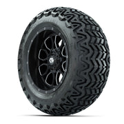 Set of (4) 14 in GTW® Volt Machined & Black Wheels with  - 3/4 view