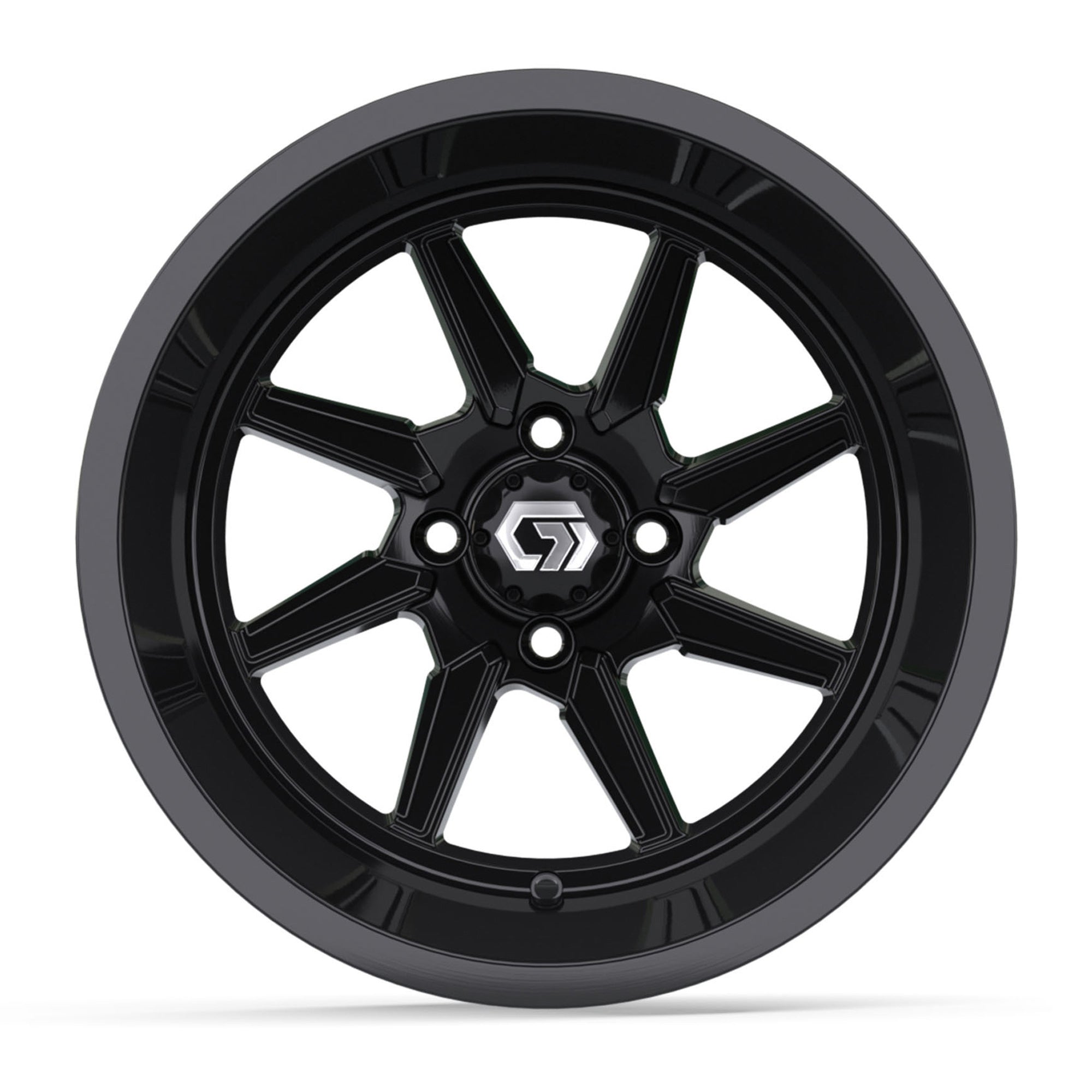 Reaper Ultra-Wide 15 inch GTW golf cart wheel - Glossy Black