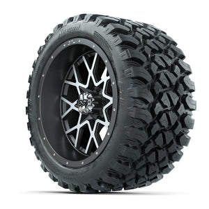 GTW® Vortex 2 Matte Gray//Machined 14 in Wheels with 23X10-R - 3/4 view